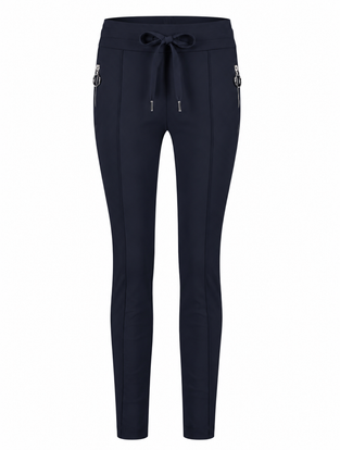 Pantaloni Emma-gamba dritta vestibilità Maglia tecnica | Blu