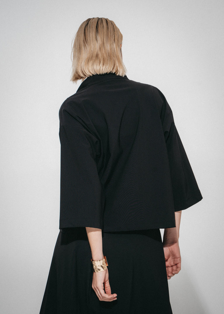 Fancy bengalina jacket | Black