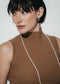 Gaby structure high neck top | Beige