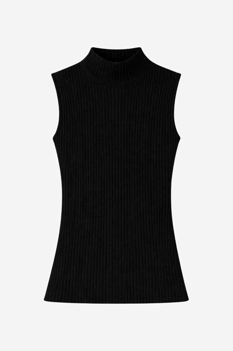 Gaby structure high neck top | Black