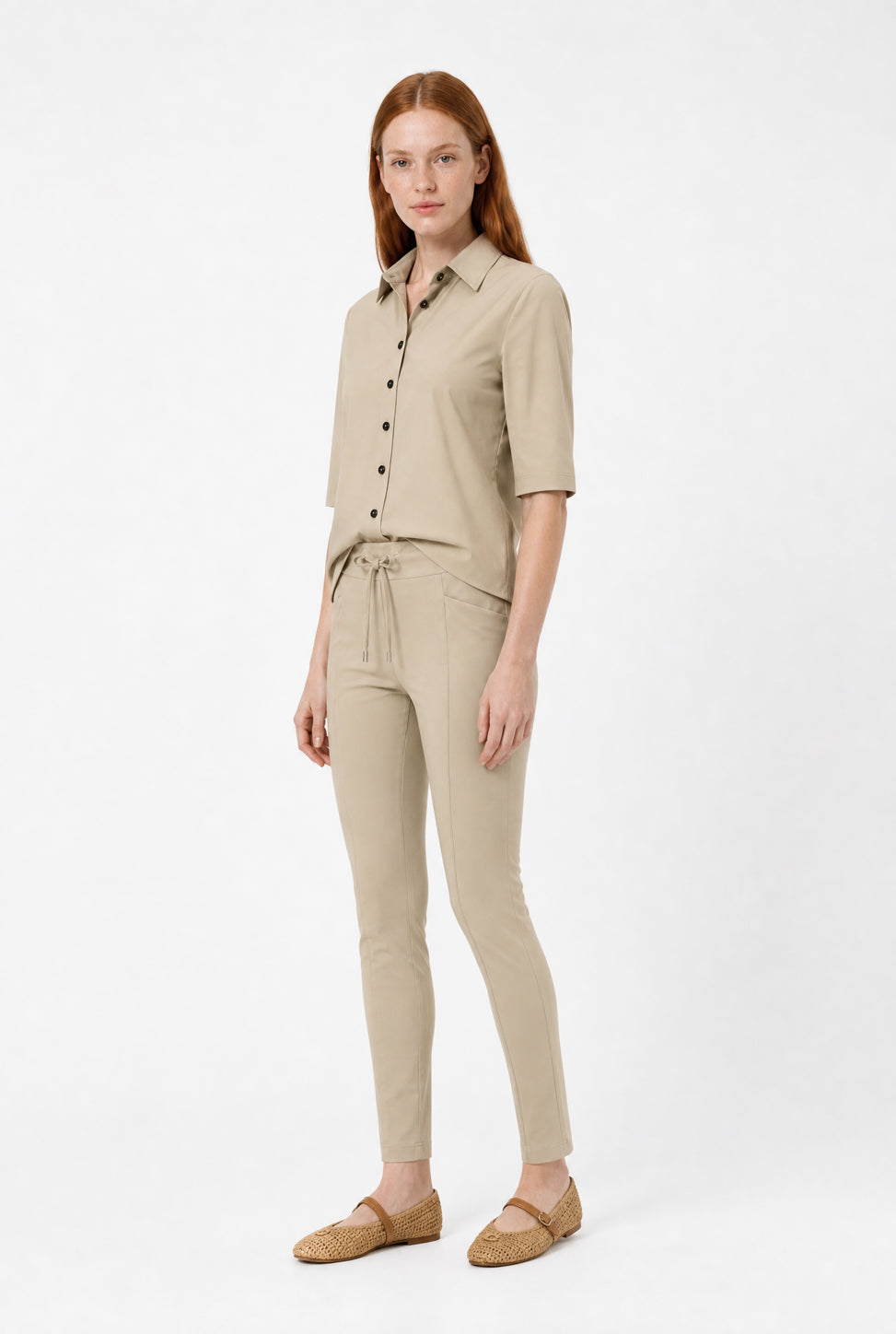 Blouse Betty Easy Wear Technical Jersey Blouse Betty Easy Wear Technical Jersey | Sand