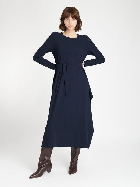 Isabel dress LS technical jersey | Blue