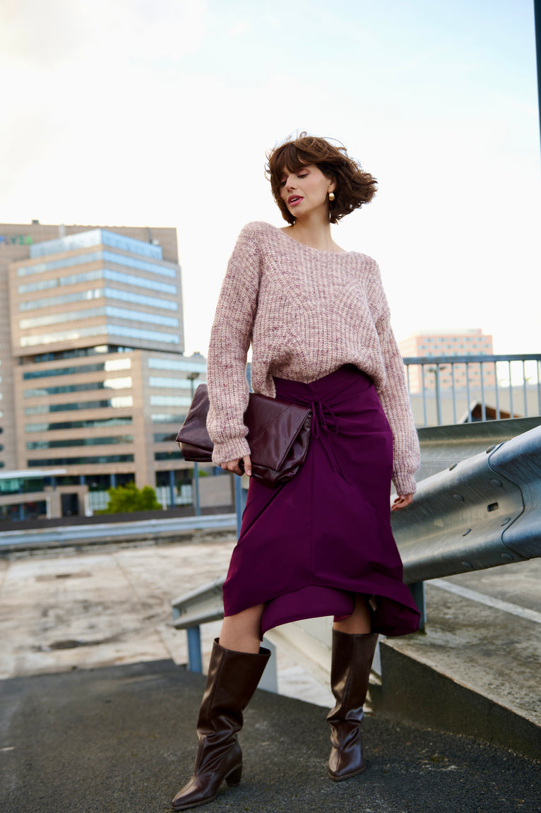 Pullover melange H23376 | Pink