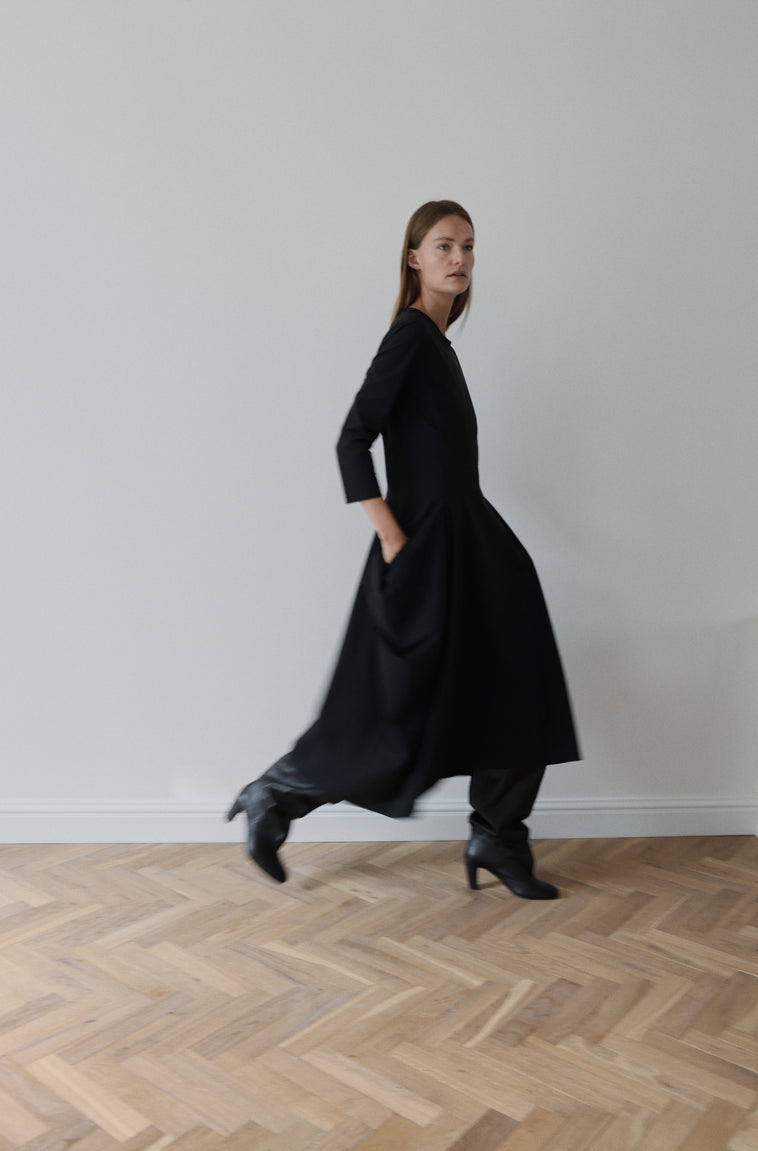 Denise dress technical jersey | Black