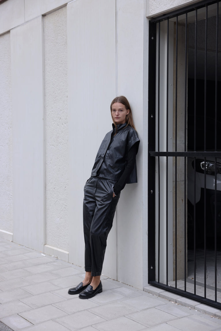 Daphne eco leather pants | Black