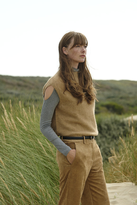 Alpaca Vest H24179 | Camel