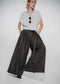 Sof pleated wide-leg cotton pants | Dark Grey