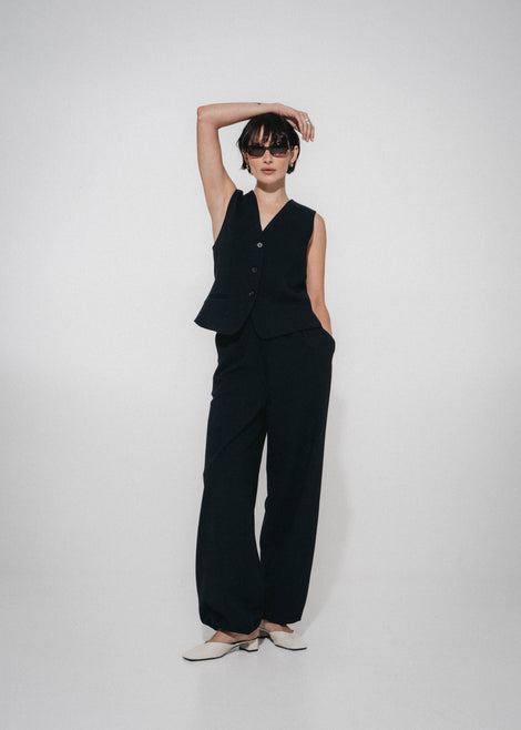 Nola wide-leg pants | Black