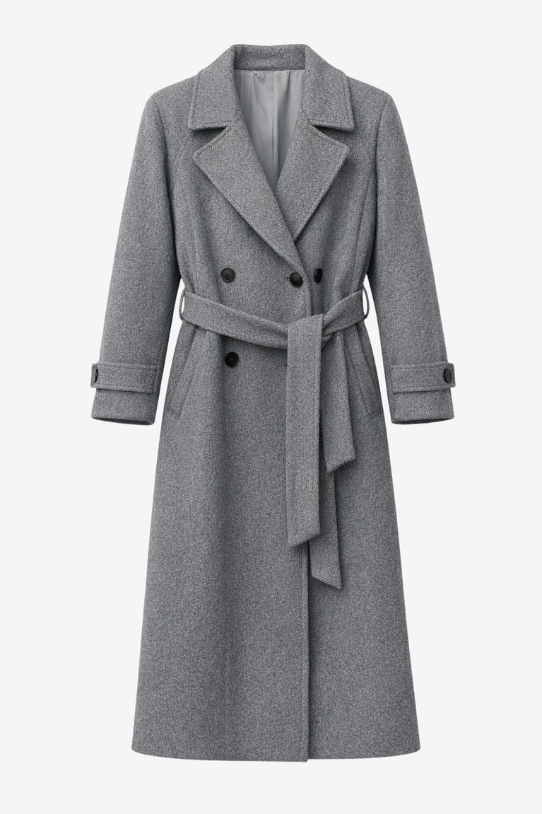 Long alveare coat 61633 | Grigio medio