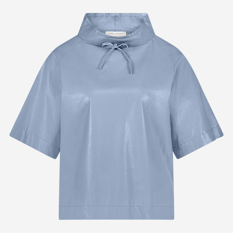 Florian eco-leather top | Light Blue