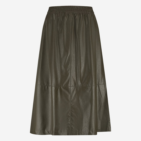 Nitty eco leather skirt | Army