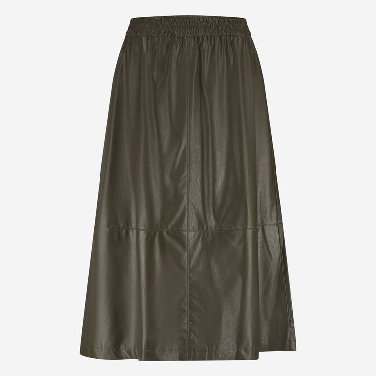 Nitty eco leather skirt | Army