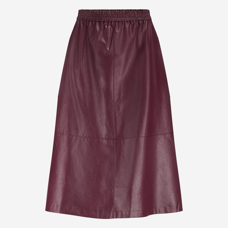 Nitty eco leather skirt | Bordo