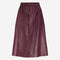 Nitty eco leather skirt | Bordo