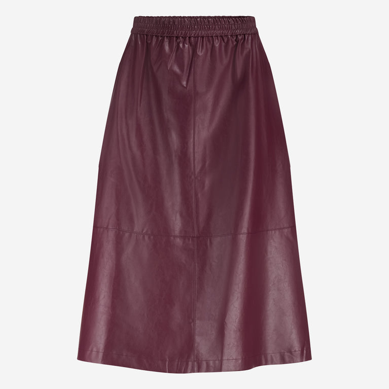 Nitty eco leather skirt | Bordo