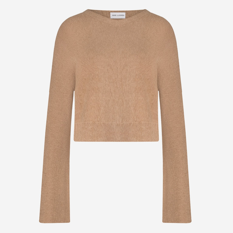 Pullover seamless viscose NB2167 | Beige Melange