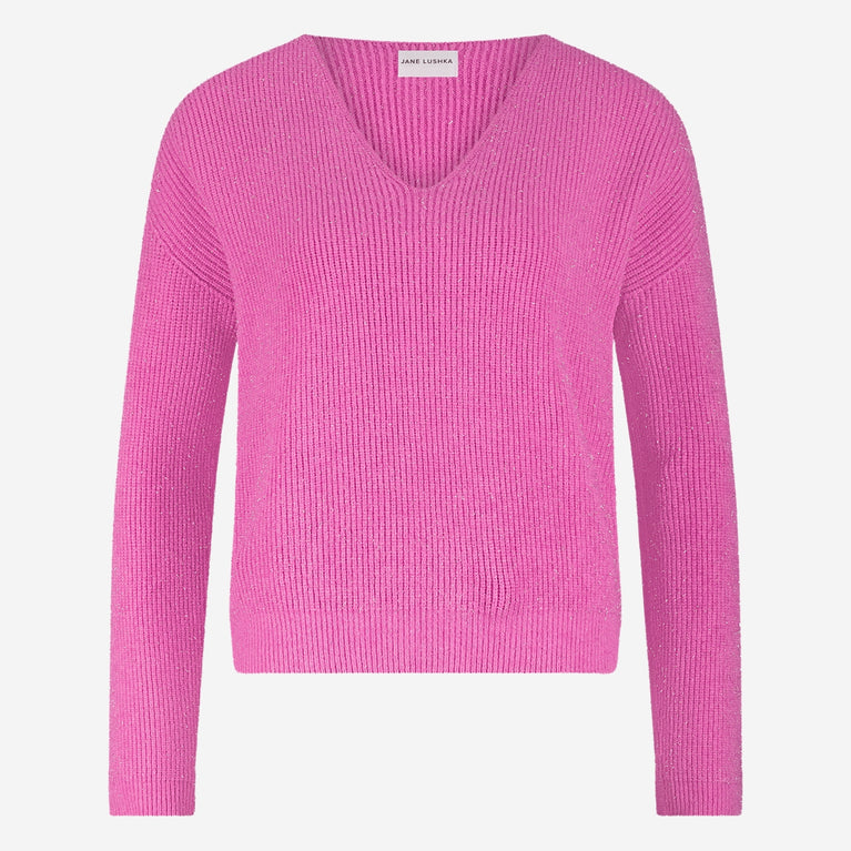 Pullover shiny viscose NB2470 | Fuxia