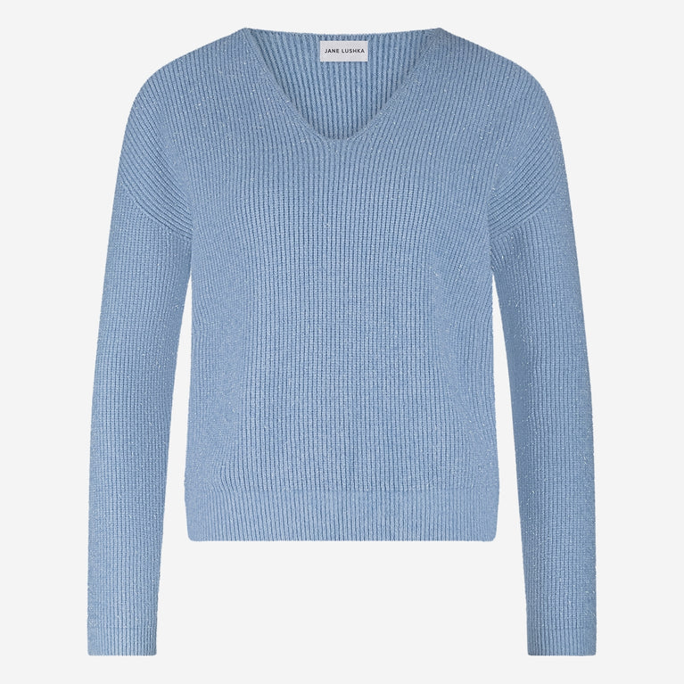 Pullover shiny viscose NB2470 | Light Blue