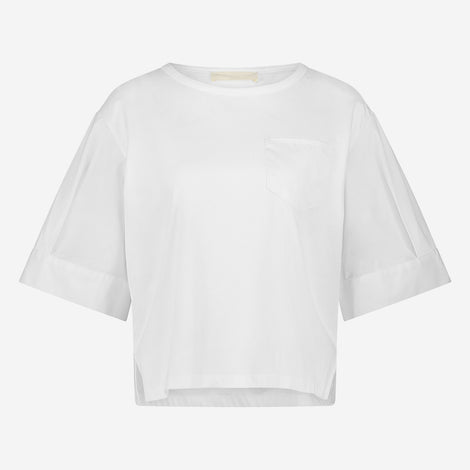 Molly mix cotton top | White
