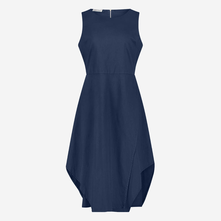 Cotton dress T549 | Dark Blue