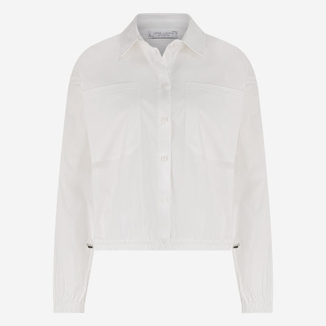 Aneta cotton poplin blouse | White