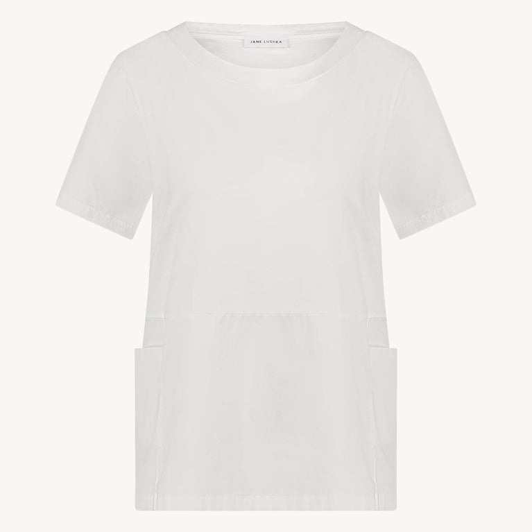 Paola polplin jacket blouse | White