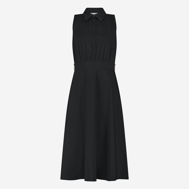 Anita poplin dress | Black