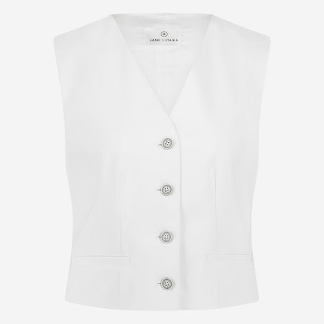 Kay vest technical jersey | White