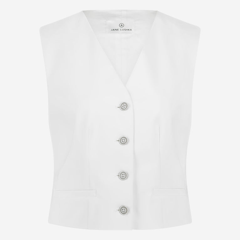 Kay vest technical jersey | White