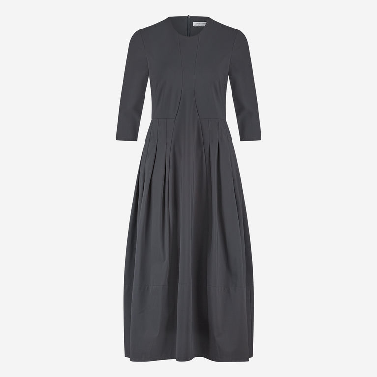 Heide tech jersay dress LS | Grey