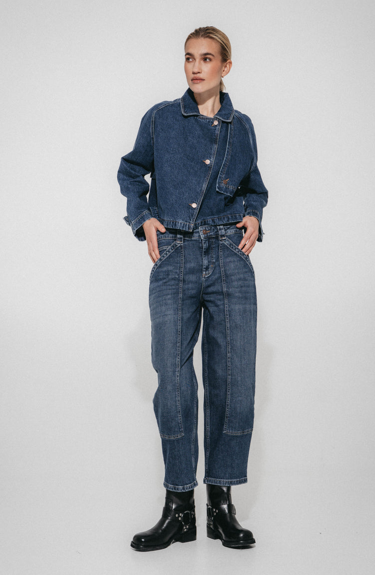Sassy denim parcka jacket | Night Blue