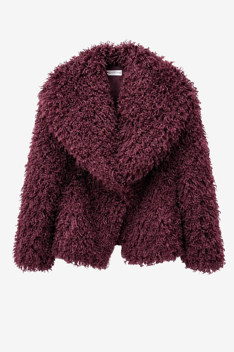 Studio Faux fur coat 61678 | Bordo