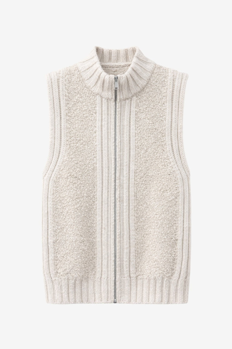 Teddy zipper Vest groove | Off White