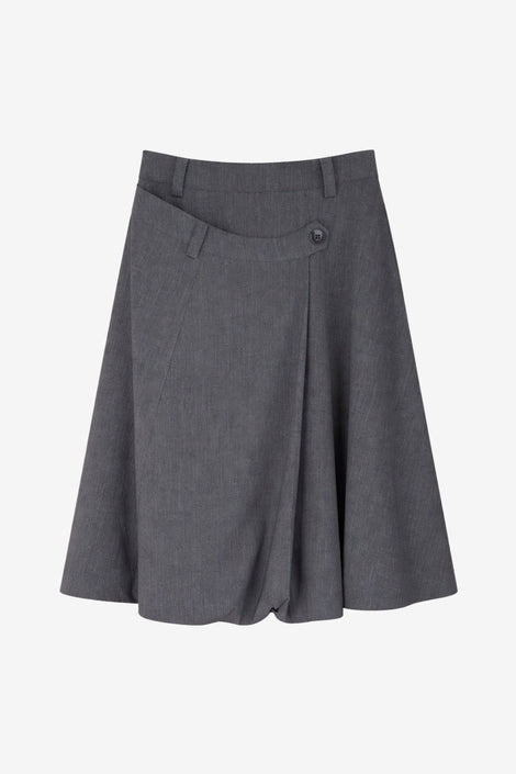 Tess viscose balloon skirt | Grey