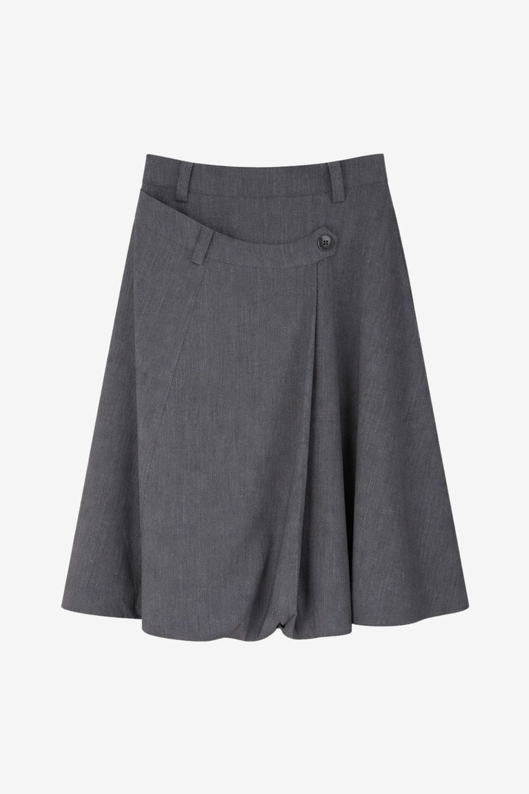 Tess viscose balloon skirt | Grey