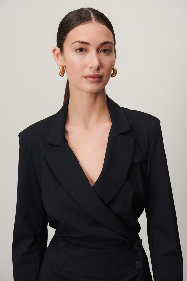 Laura dress technical jersey | Black