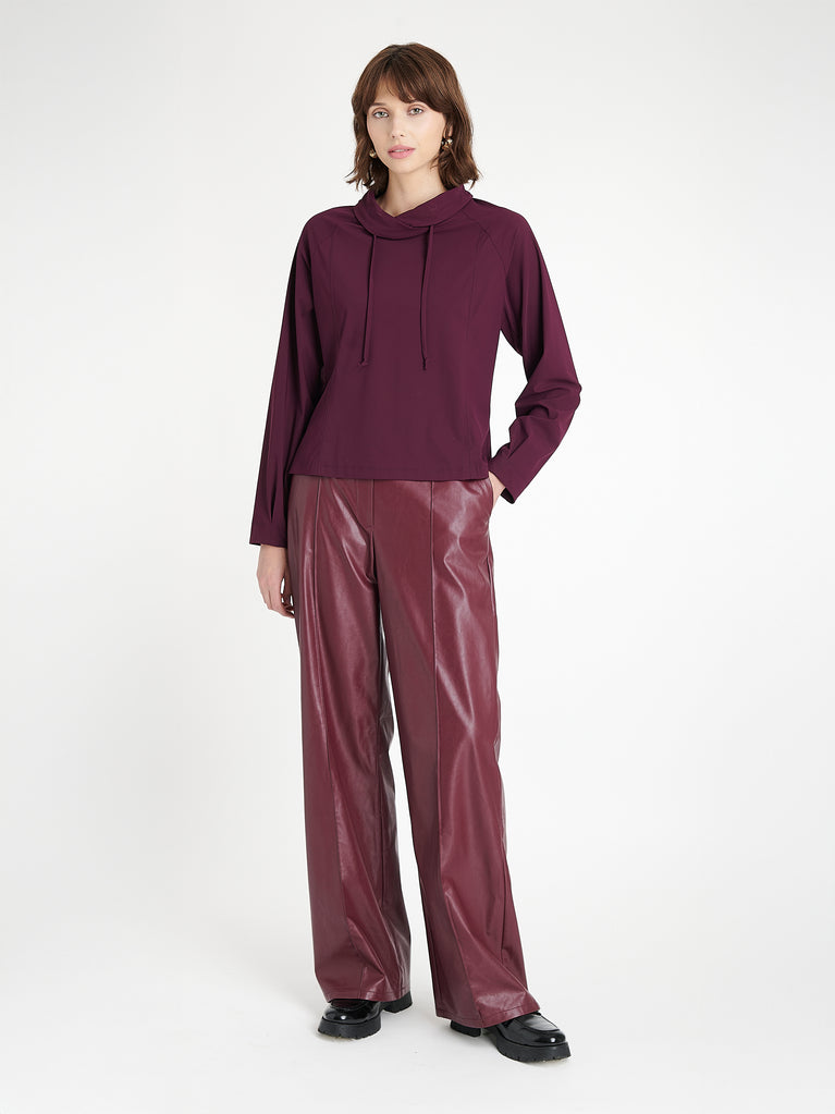 Thera eco leather pants | Bordo