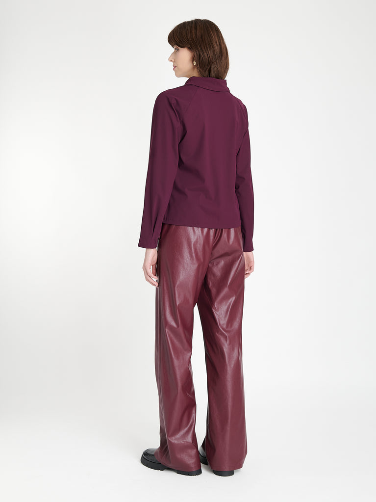 Thera eco leather pants | Bordo