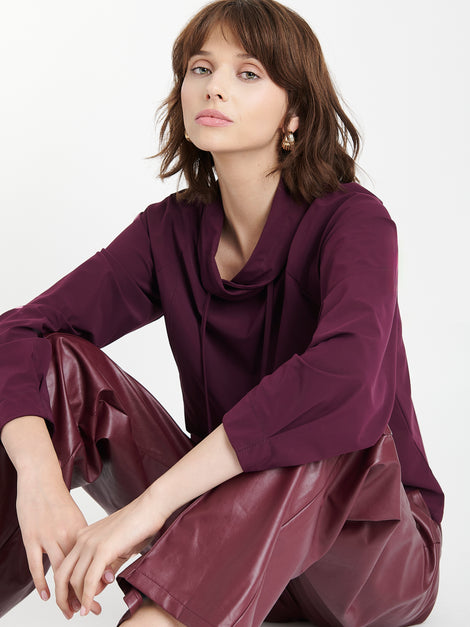 Thera eco leather pants | Bordo