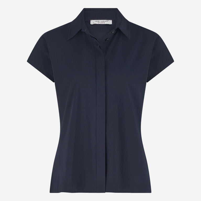 Wilma blouse technical jersey | Blue