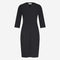 Martinas strech technical jersey dress | Black