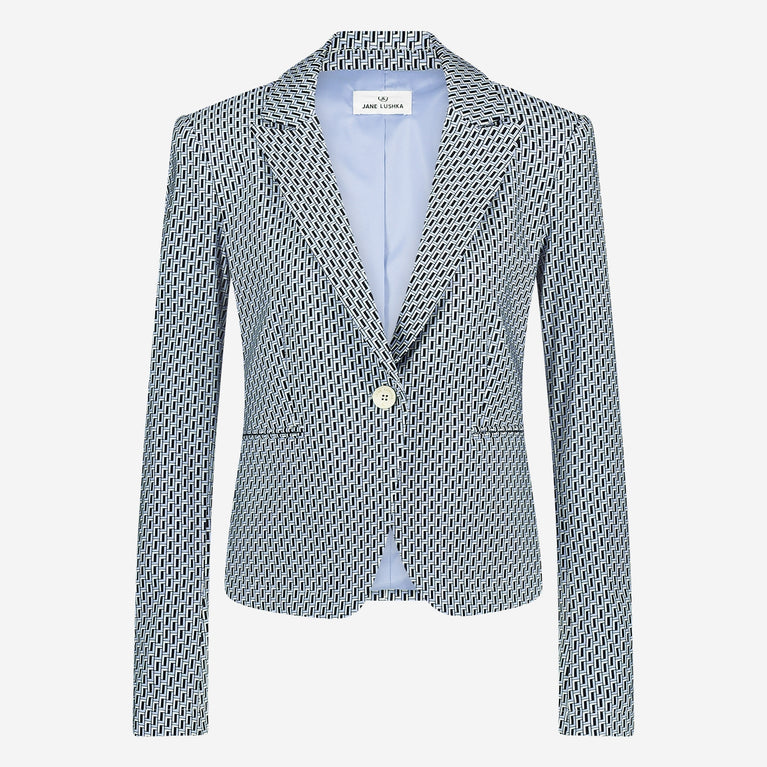 Elvira blazer technical jersey | Blue Melange