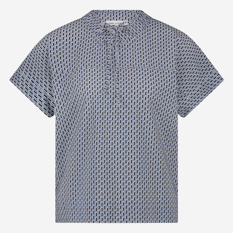 Lucca top technical jersey | Blue Melange