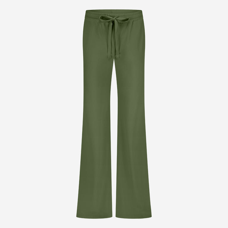 Carola structure technical jersey pants | Oliva green