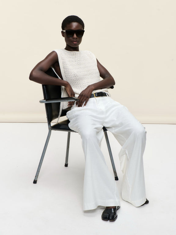 Open cotton Vest 2017 | Ecru