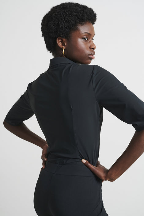 Blouse Betty easy wear Technical Jersey | Grigio Notte