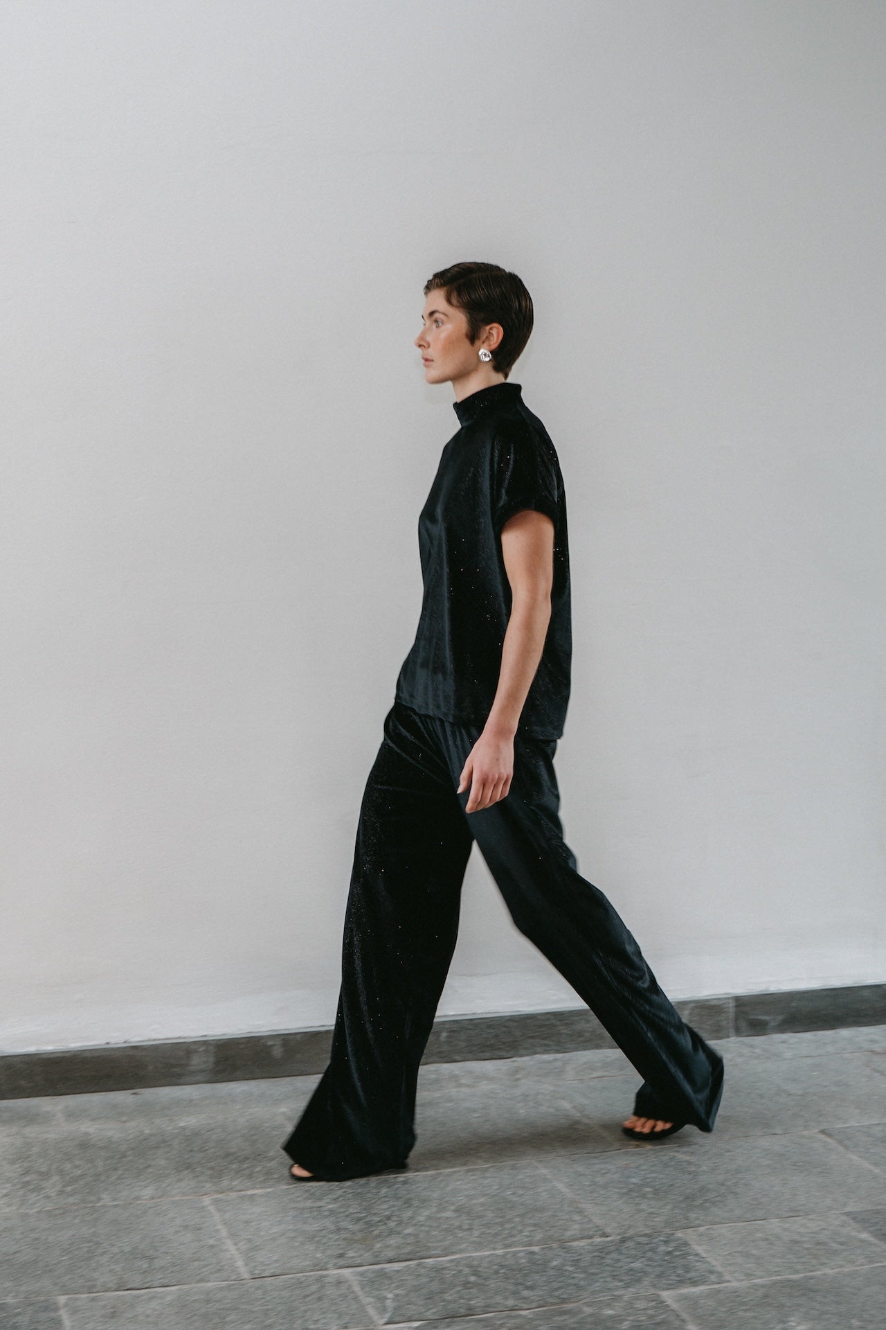 Simone velvet pants Simone velvet pants | Black shiny