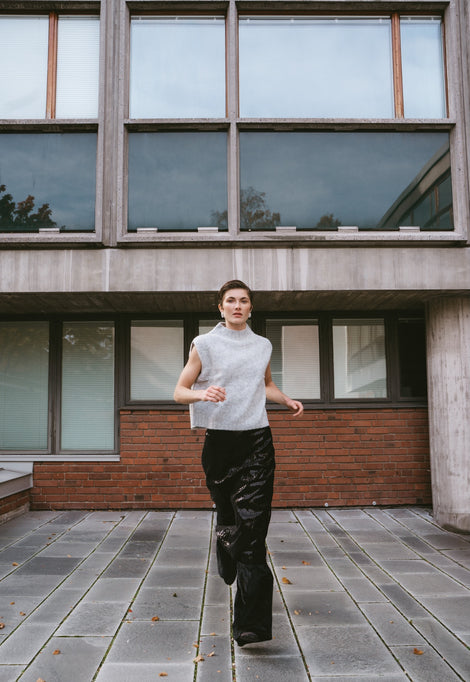 Alpaca Vest H24179 | Grey