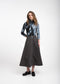 Bardolino taffeta zipper skirt | Grigio