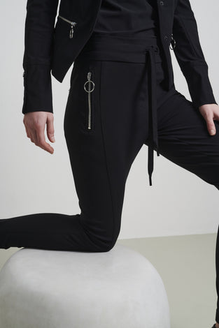 Pantaloni Anna - Maglia tecnica skinny fit | Nero